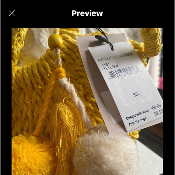 NEW PAPER STRAW BAG FROM NORDSTROMS!  So So CUTE! Tags attached! 🌻🌻🌻 - Picture 2 of 12